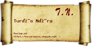 Turós Nóra névjegykártya